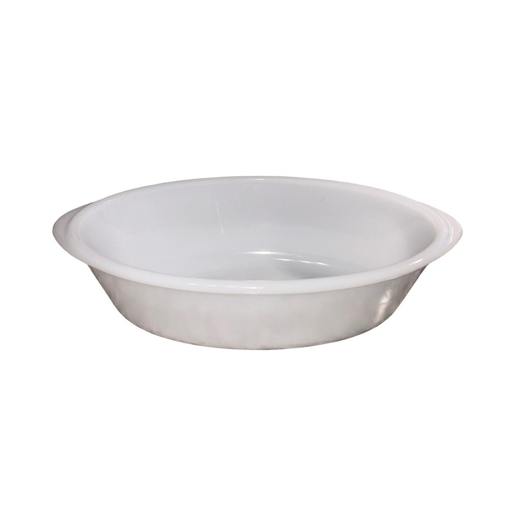 Vintage Glasbake Milk Glass Oval Casserole Dish White Ovenware Made in USA - Picture 2 of 5